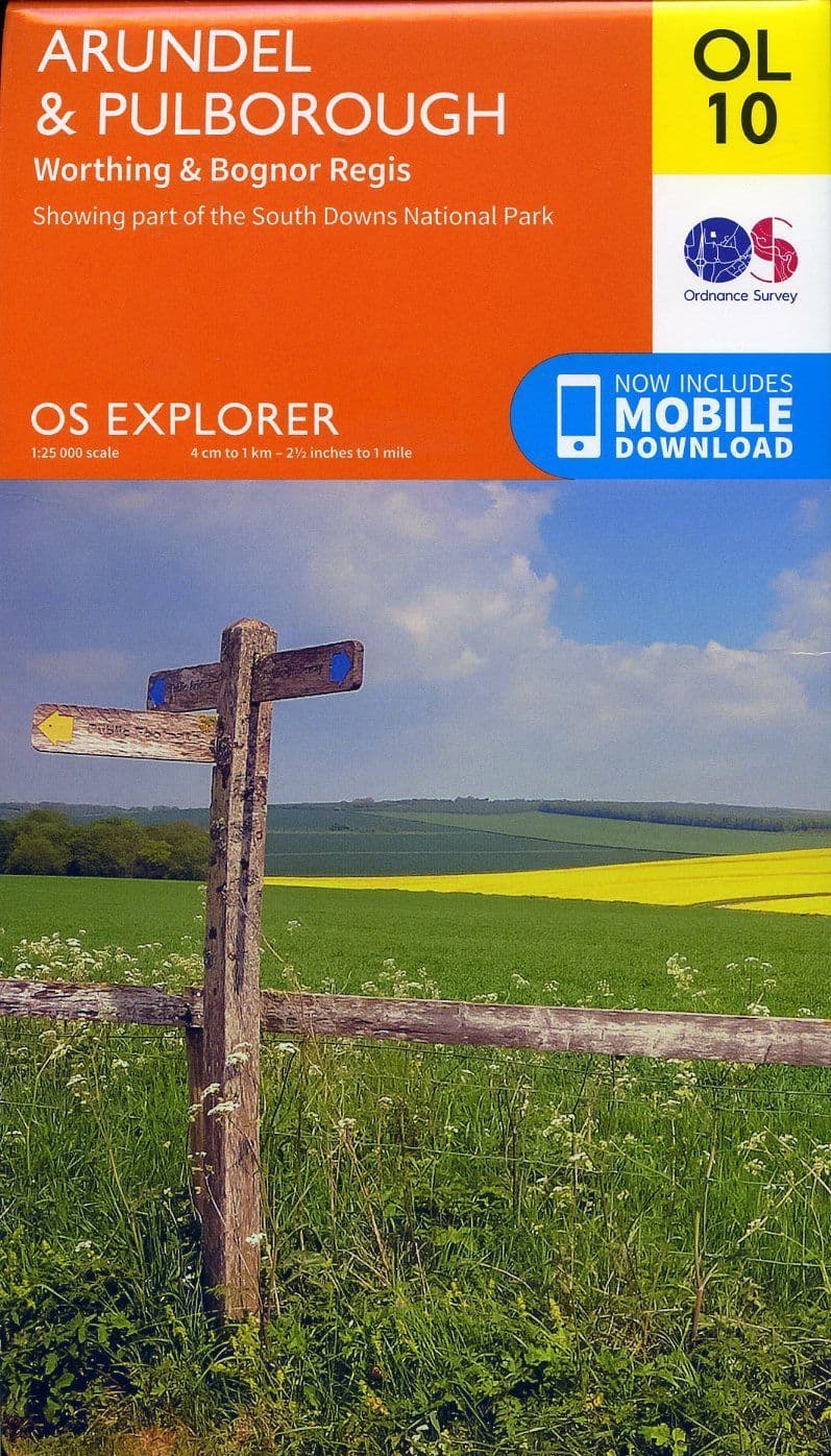 OS Explorer OL 10 Arundel & Pulborough