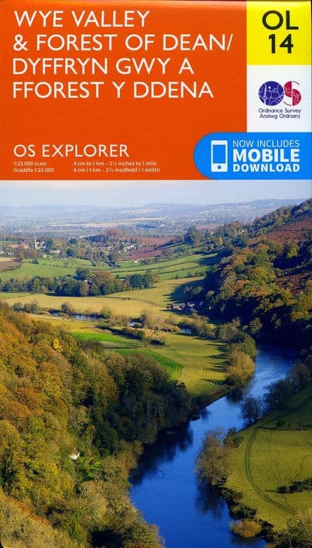 OS Explorer OL 14 Wye Valley & Forest of Dean
