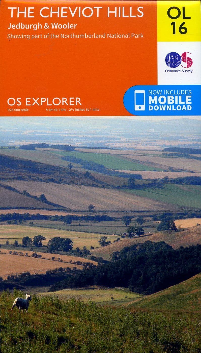 OS Explorer OL 16 The Cheviot Hills