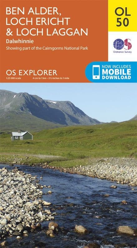 OS Explorer OL 50 Ben Addler, Loch Ericht & Loch Laggan