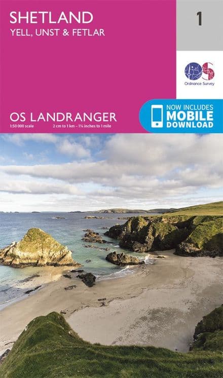 OS Landranger 01 - Shetland - Yell, Unst and Fetlar