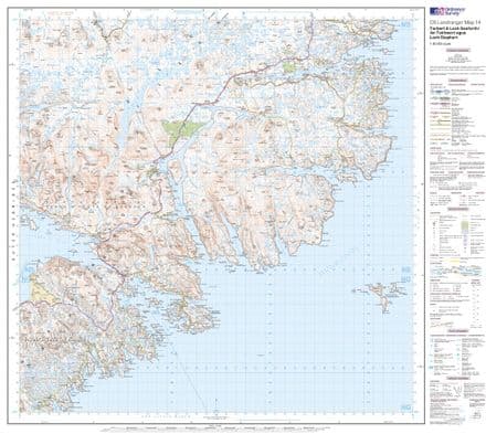 OS Landranger 014 - Tarbert & Loch Seaforth - FLAT Rolled in a Tube