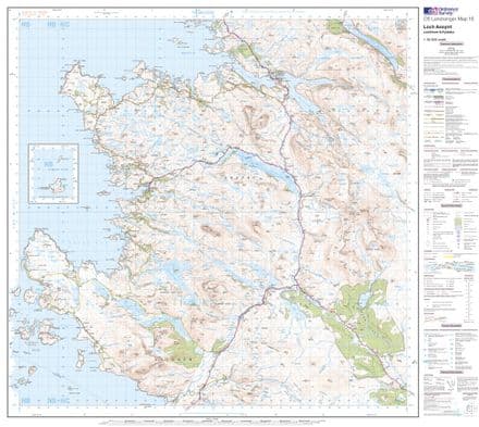 OS Landranger 015 - Loch Assynt, Lochinver & Kylesku - FLAT Rolled in a Tube