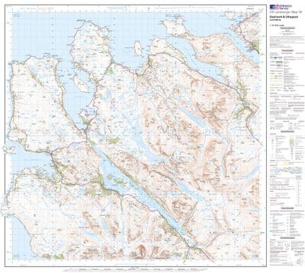 OS Landranger 019 - Gairloch & Ullapool, Loch Maree - FLAT Rolled in a Tube