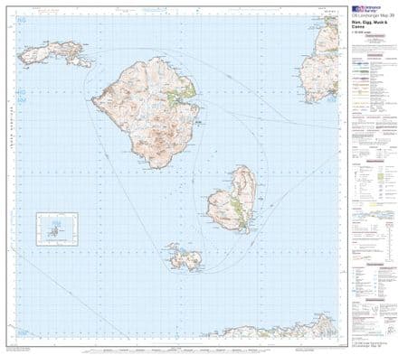 OS Landranger 039 - Rum, Eigg & Muck - FLAT Rolled in a Tube