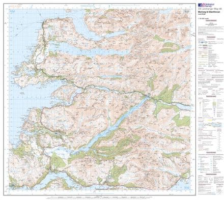 OS Landranger 040 - Mallaig & Glenfinnan, Loch Shiel - FLAT Rolled in a Tube