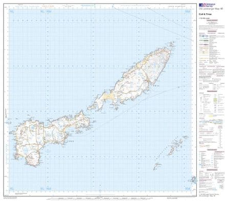 OS Landranger 046 - Coll & Tiree - FLAT Rolled in a Tube