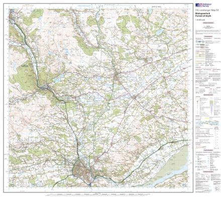 OS Landranger 053 - Blairgowrie & Forest of Alyth - FLAT Rolled in a Tube