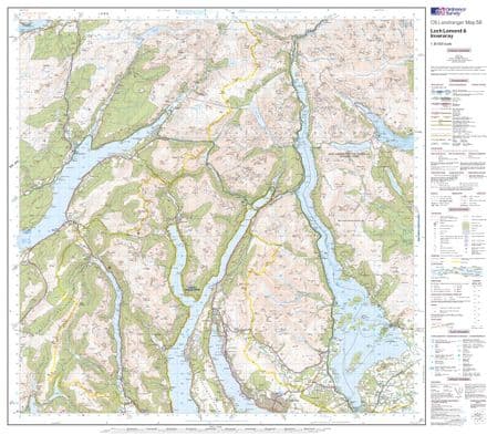 OS Landranger 056 - Loch Lomond & Inveraray - FLAT Rolled in a Tube