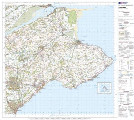 OS Landranger 059 - St Andrews, Kirkcaldy & Glenrothes - FLAT Rolled in a Tube