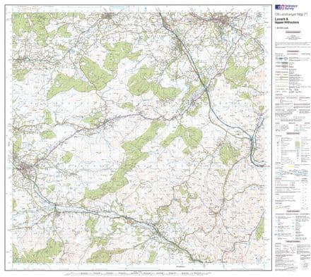 OS Landranger 071 - Lanark & Upper Nithsdale - FLAT Rolled in a Tube