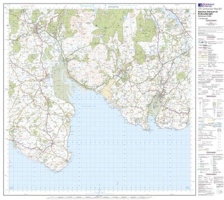 OS Landranger 083 - Newton Stewart & Kirkcudbright, Gatehouse of Fleet - FLAT Rolled in a Tube (2)