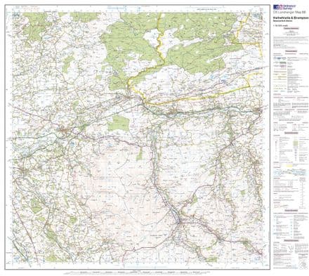 OS Landranger 086 - Haltwhistle & Brampton, Bewcastle & Alston - FLAT Rolled in a Tube