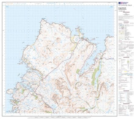 OS Landranger 09 - Cape Wrath, Durness & Scourie - FLAT Rolled in a Tube