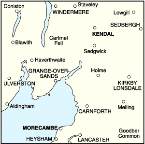OS Landranger 097 - Kendal, Morecambe, Windermere & Lancaster - FLAT Rolled in a Tube