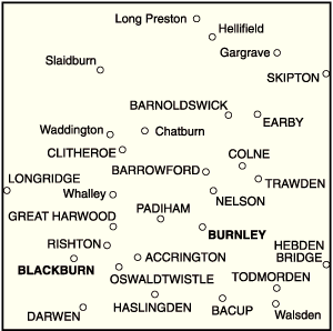 OS Landranger 103 - Blackburn & Burnley, Clitheroe & Skipton - FLAT Rolled in a Tube