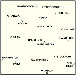 OS Landranger 109 - Manchester, Bolton & Warrington - FLAT Rolled in a Tube