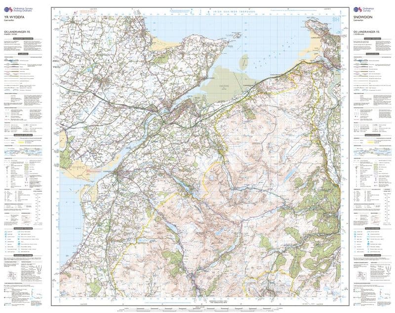 OS Landranger 115 Snowdon