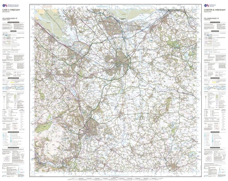 OS Landranger 117 Chester and Wrexham