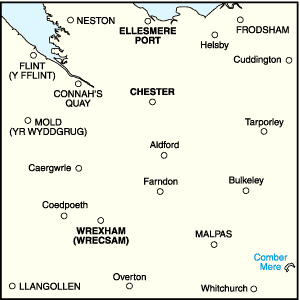 OS Landranger 117 - Chester & Wrexham, Ellesmere Port - FLAT Rolled in a Tube