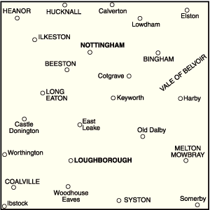 OS Landranger 129 - Nottingham & Loughborough, Melton Mowbray - FLAT Rolled in a Tube