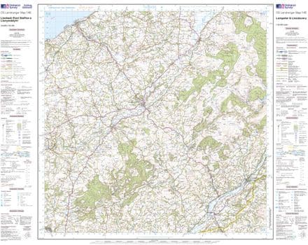 OS Landranger 146 - Lampeter & Llandovery - FLAT Rolled in a Tube