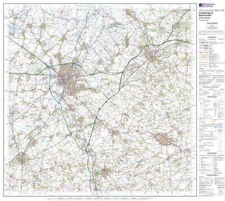 OS Landranger 154 - Cambridge, Newmarket & Saffron Walden - FLAT Rolled in a Tube