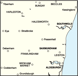 OS Landranger 156 - Saxmundham, Aldeburgh & Southwold - FLAT Rolled in a Tube