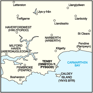 OS Landranger 158 - Tenby & Pembroke - FLAT Rolled in a Tube