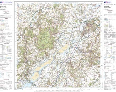 OS Landranger 162 - Gloucester & Forest of Dean - FLAT Rolled in a Tube