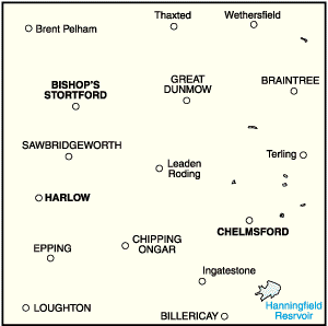 OS Landranger 167 - Chelmsford, Harlow & Bishop's Stortford - FLAT Rolled in a Tube