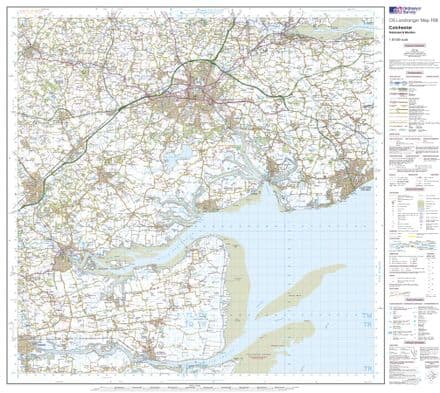 OS Landranger 168 - Colchester, Halstead & Maldon - FLAT Rolled in a Tube