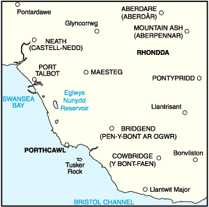 OS Landranger 170 - Vale of Glamorgan, Rhondda & Porthcawl - FLAT Rolled in a Tube