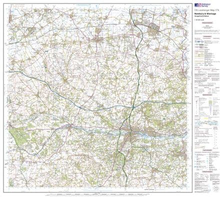 OS Landranger 174 - Newbury & Wantage, Hungerford & Didcot - FLAT Rolled in a Tube