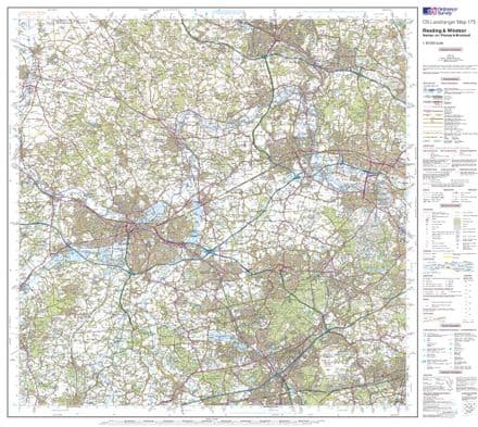 OS Landranger 175 - Reading, Windsor, Henley-on-Thames & Bracknell - FLAT Rolled in a Tube