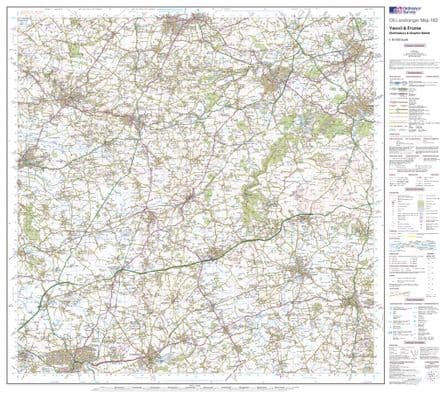 OS Landranger 183 - Yeovil & Frome - FLAT Rolled in a Tube