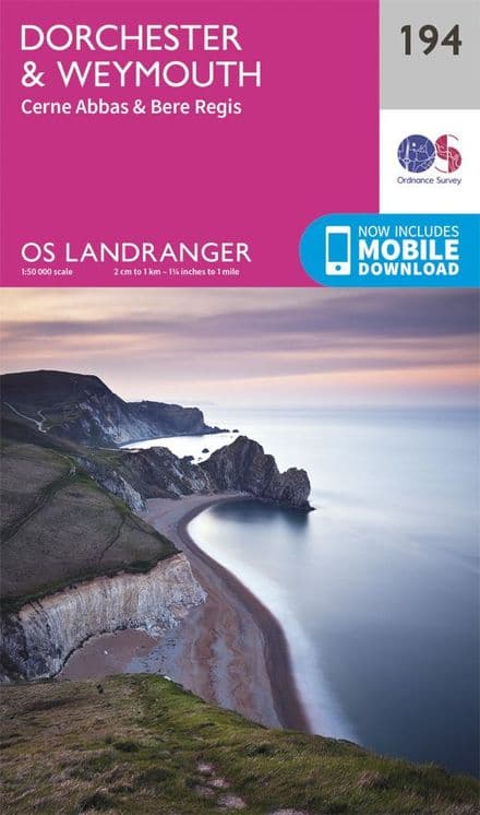 OS Landranger 194 Dorchester and Weymouth