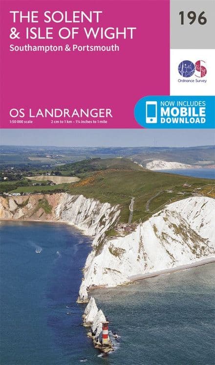 OS Landranger 196 Isle of Wight and the Solent