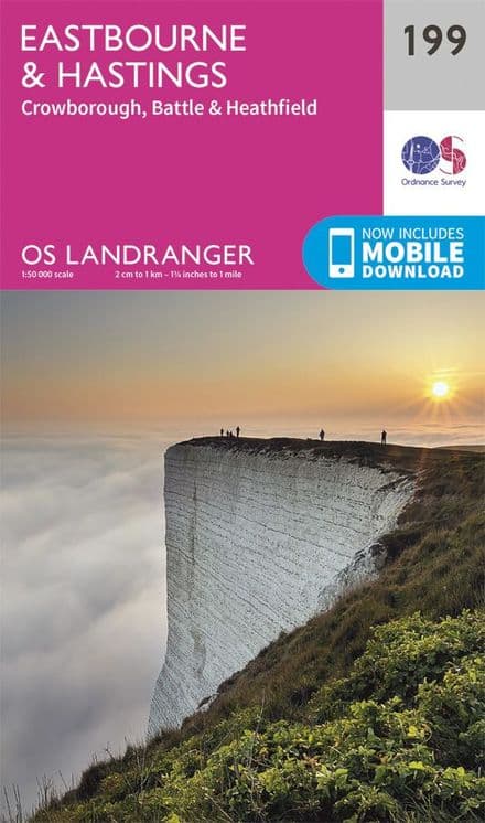 OS Landranger 199 Eastbourne and Hastings