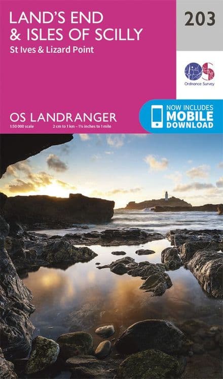 OS Landranger 203 Land's End and Isles of Scilly