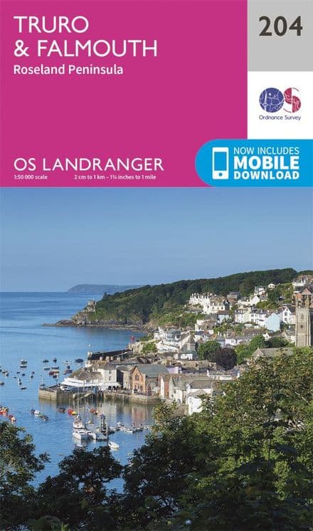 OS Landranger 204 Truro and Falmouth