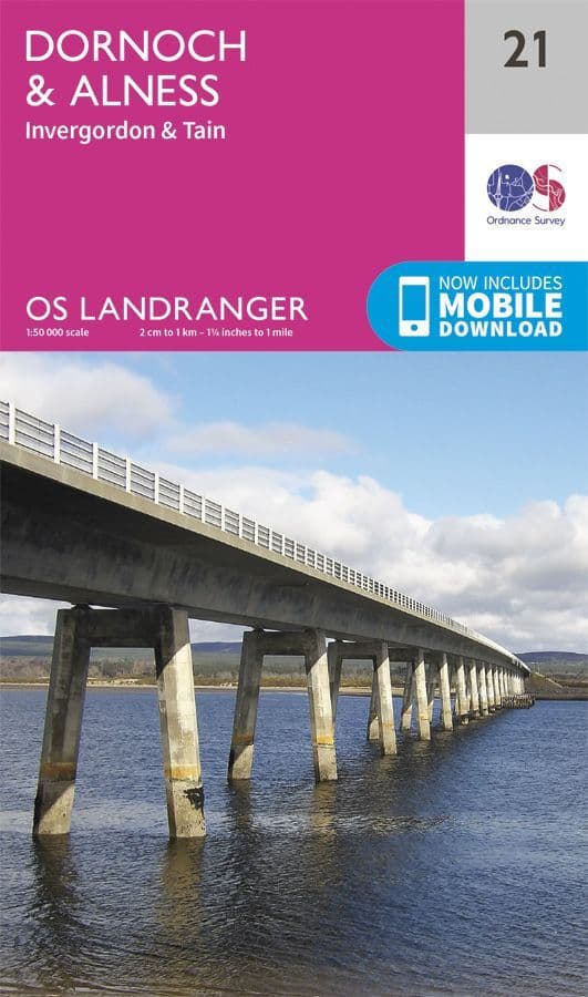 OS Landranger 21 - Dornoch & Alness