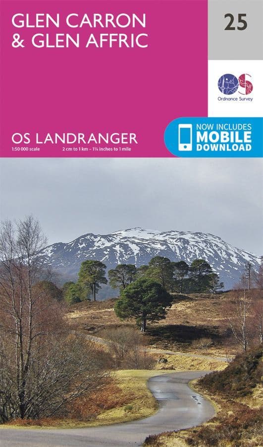OS Landranger 25 - Glen Carron and Glen Affric