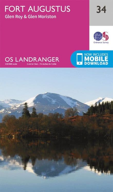 OS Landranger 34 - Fort Augustus, Glen Roy and Glen Moriston
