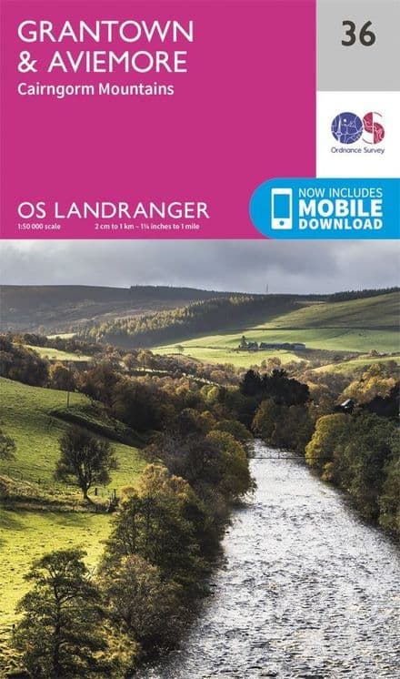 OS Landranger 36 - Grantown and Aviemore - Cairngorm Mountains