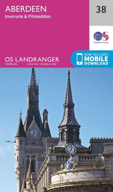 OS Landranger 38 - Aberdeen, Inverurie and Pitmedden