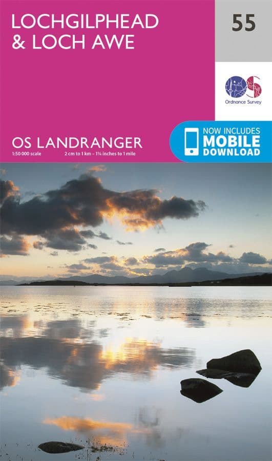 OS Landranger 55 Lochgilphead and Loch Awe