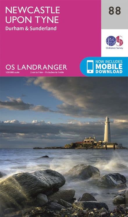 OS Landranger 88 Newcastle upon Tyne
