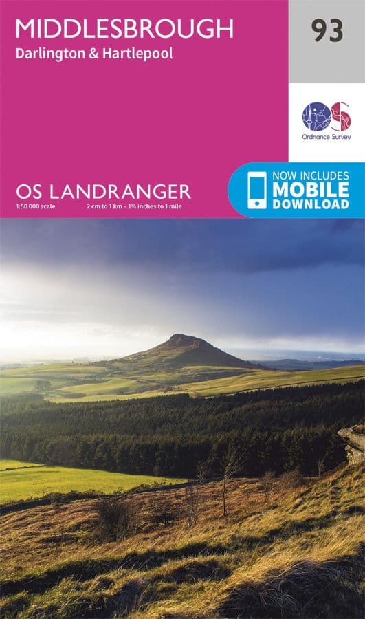 OS Landranger 93 Middlesbrough