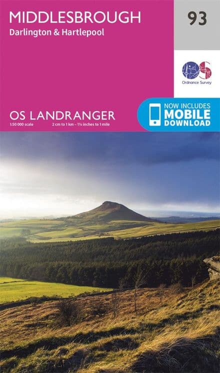 OS Landranger 93 Middlesbrough